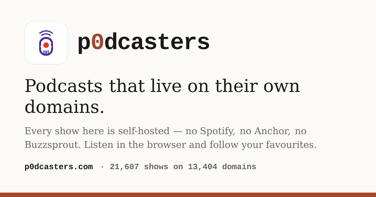 p0dcasters — the independent podcast directory